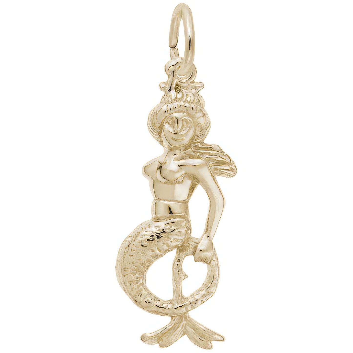 Sterling Silver Mermaid Charm - 25mm x 11mm