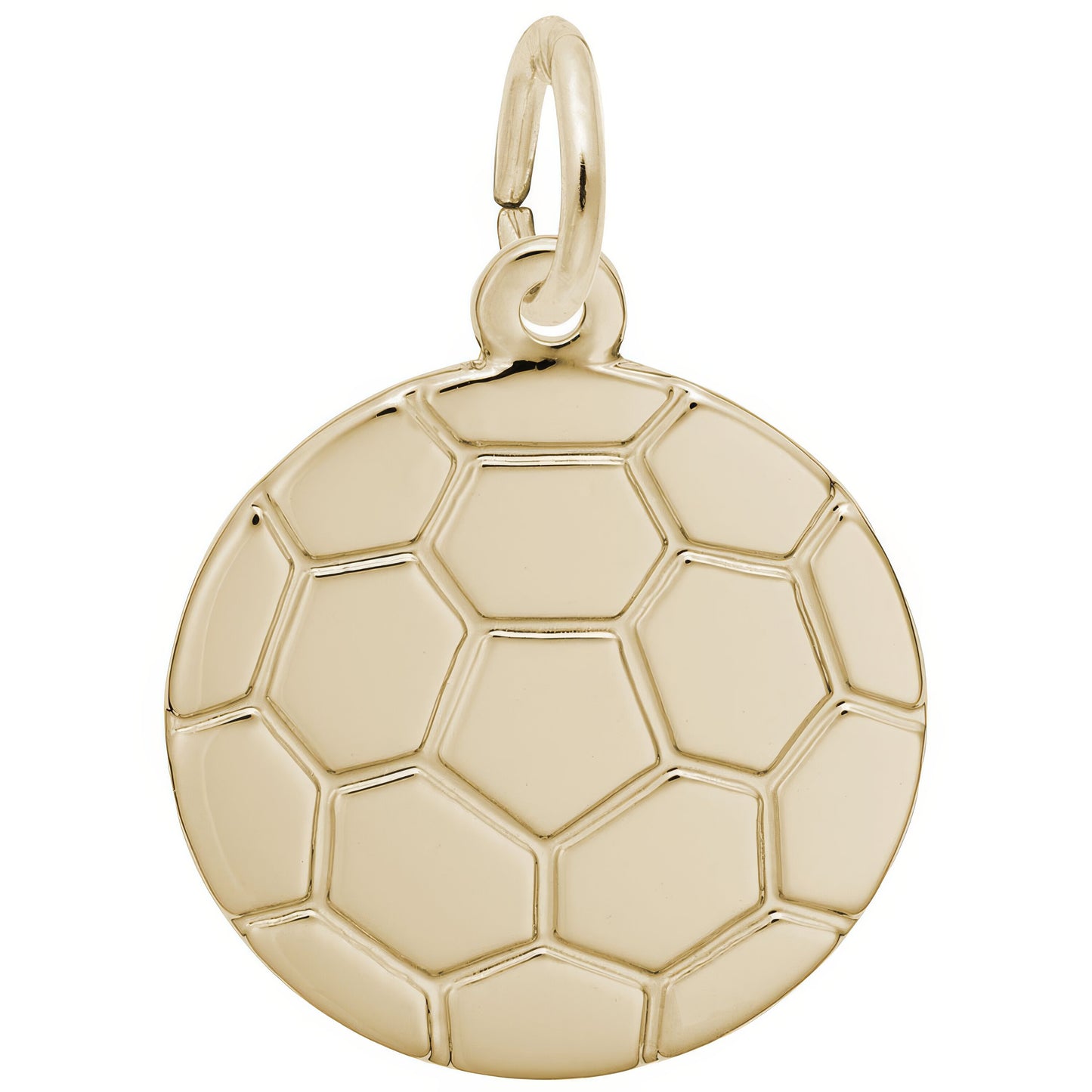Sterling Silver Flat Soccer Ball Charm