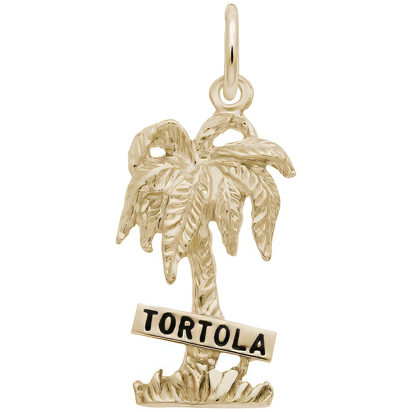 Tortola Palm Tree Charm - Metal - Sterling Silver