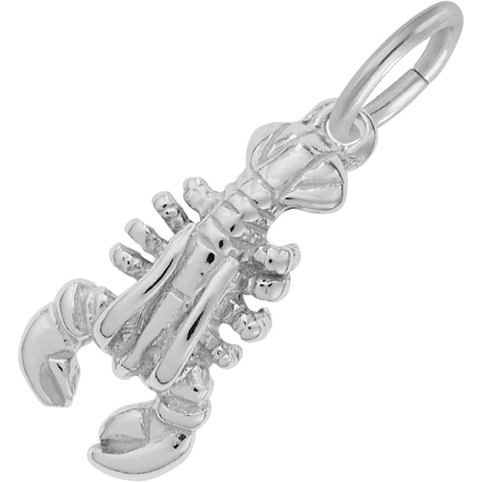 Lobster Charm - Metal - Sterling Silver