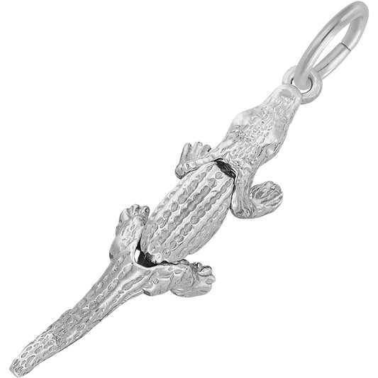 Gator Charm - Metal - Sterling Silver