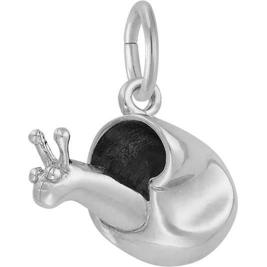 Sterling Silver Snail Charm - 10mm x 17mm