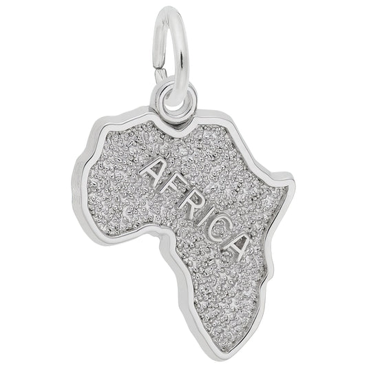 Sterling Silver Africa Map Charm
