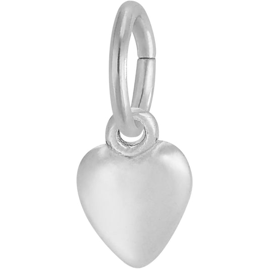 Sterling Silver Heart Charm - 6mm x 6mm