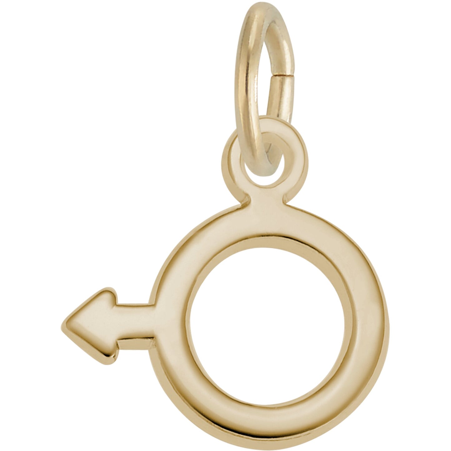 Male Symbol Charm - Metal - Sterling Silver
