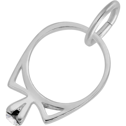 Sterling Silver Ring Charm - 16mm x 12mm