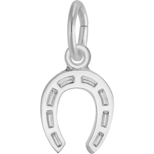 Good Fortune Horseshoe Charm - Metal - Sterling Silver