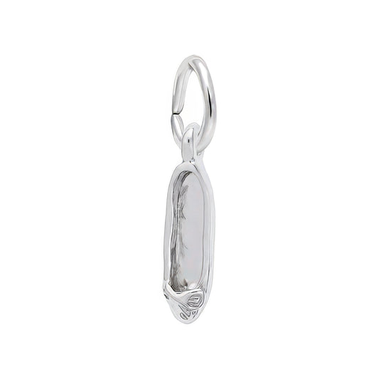 Ballet Shoe Charm - Metal - Sterling Silver