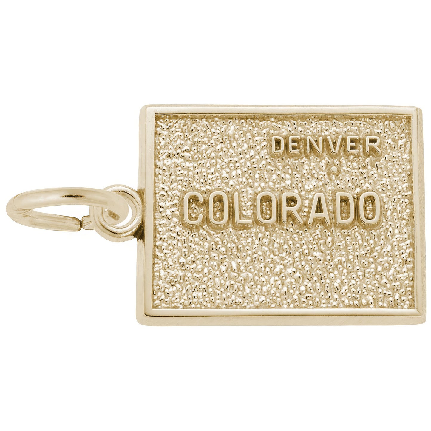 Denver Colorado Map Charm - Metal - Sterling Silver