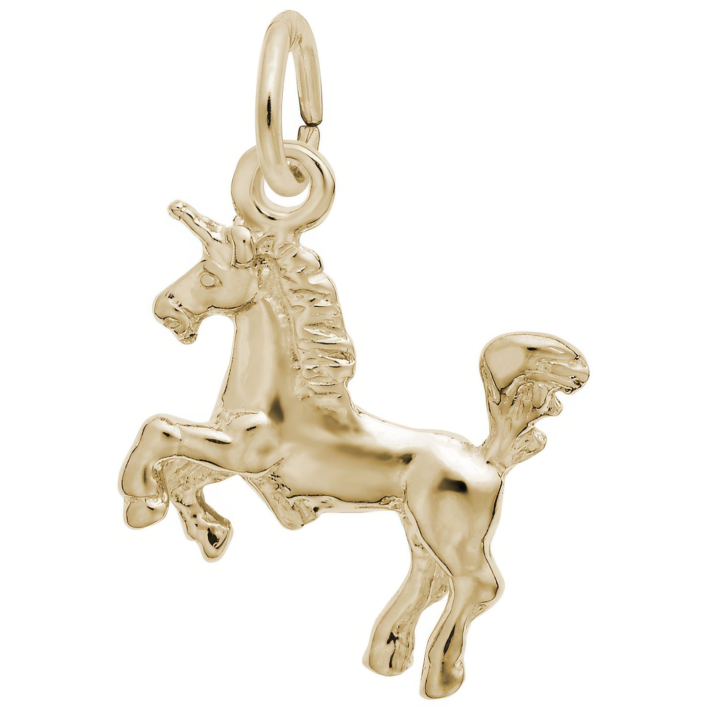 Sterling Silver Unicorn Charm - 16mm x 14mm