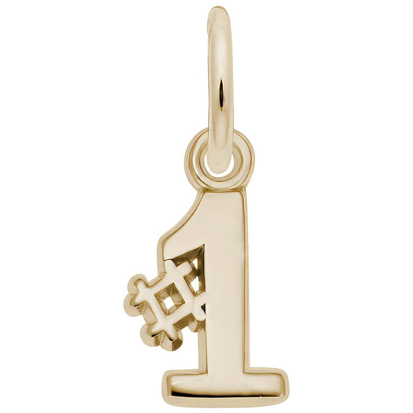 Number 1 Charm - Metal - Sterling Silver