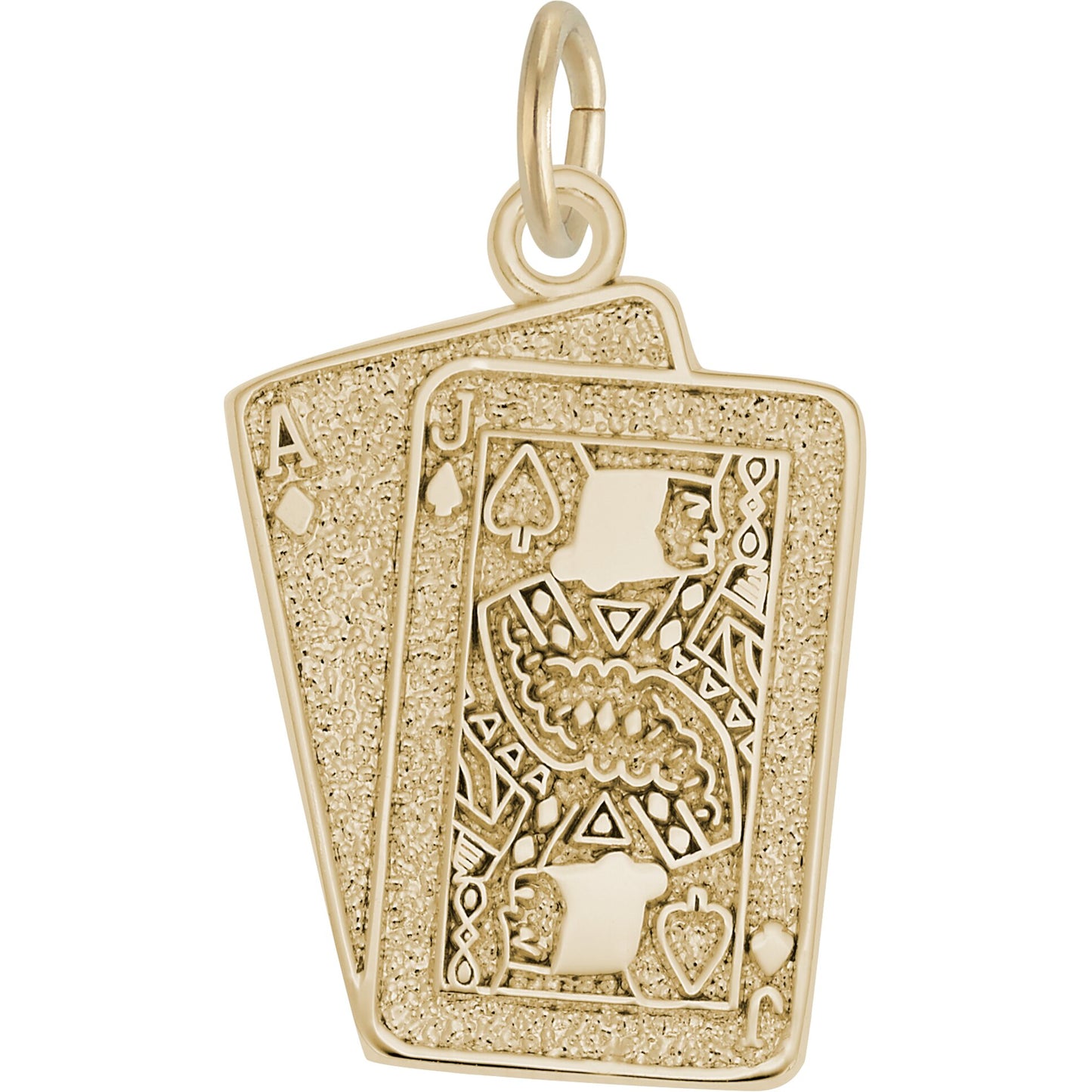 Black Jack Charm - Metal - Sterling Silver