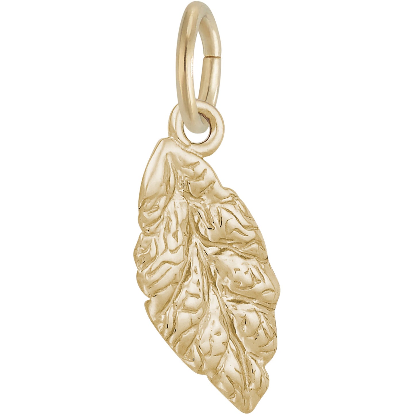 Beech Tree Leaf Charm - Metal - Sterling Silver