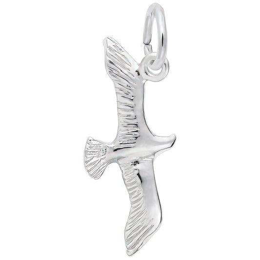 Sterling Silver Seagull Charm - 19mm x 10mm