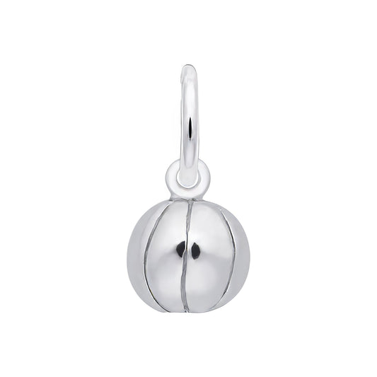 Fun Basketball Charm - Metal - Sterling Silver