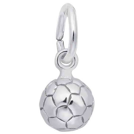 Classic Soccer Ball Charm - Metal - Sterling Silver