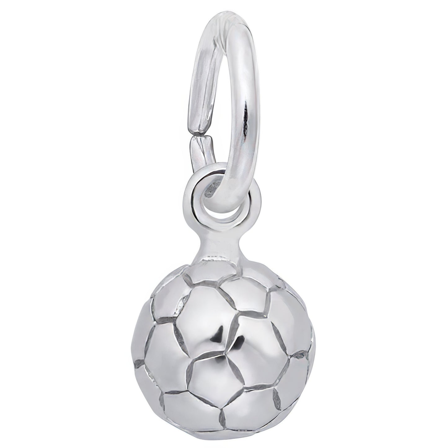 Classic Soccer Ball Charm - Metal - Sterling Silver