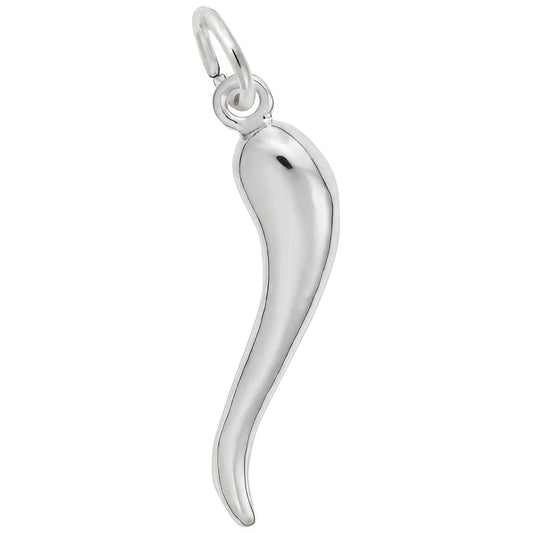 Sterling Silver Italian Horn Charm