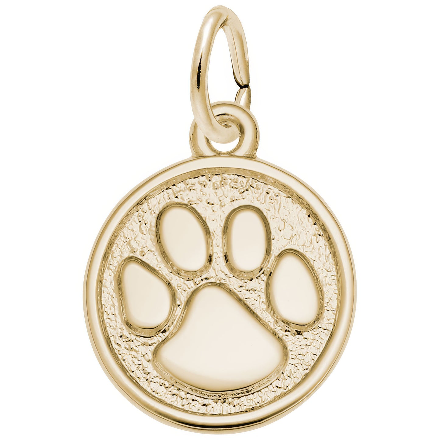Small Paw Print Charm - Metal - Sterling Silver