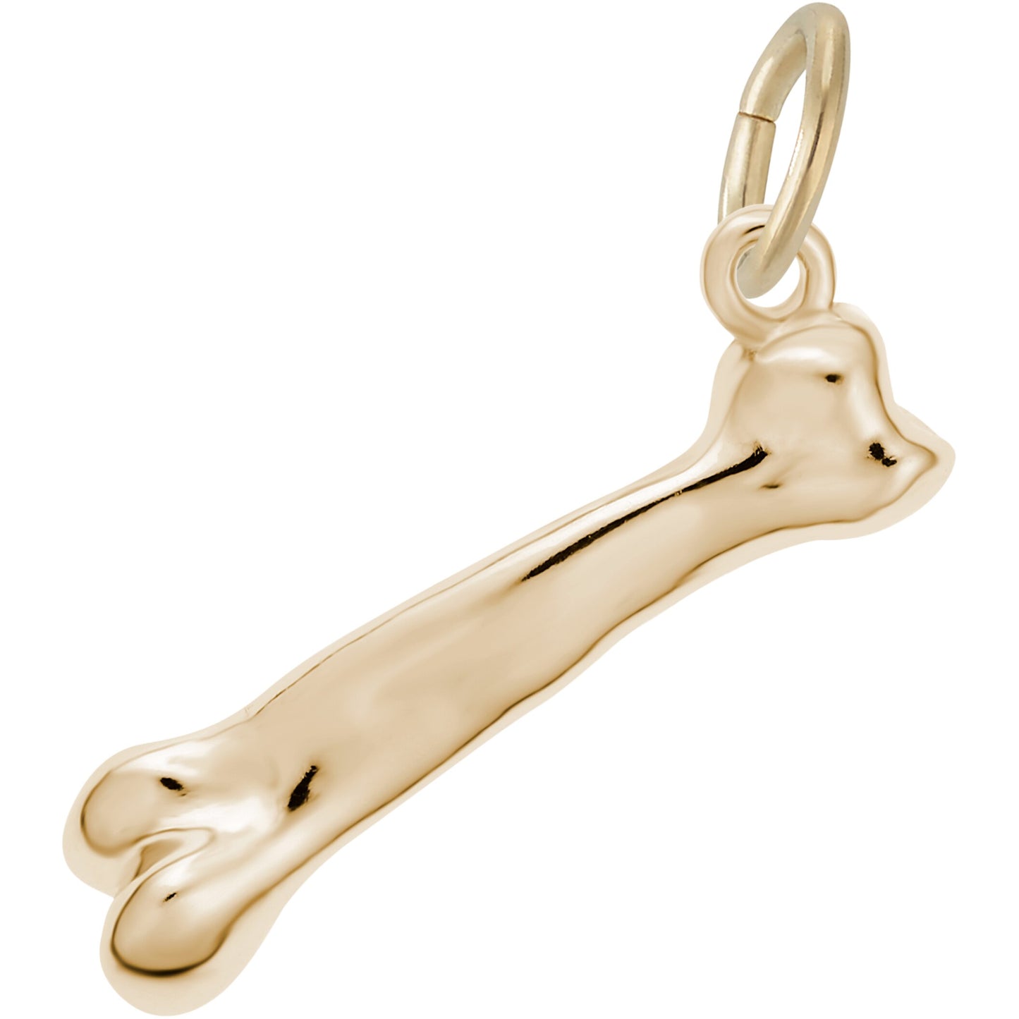 Classic Dog Bone Charm - Metal - Sterling Silver