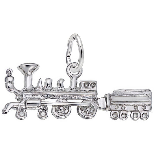Steam Train Charm - Metal - Sterling Silver