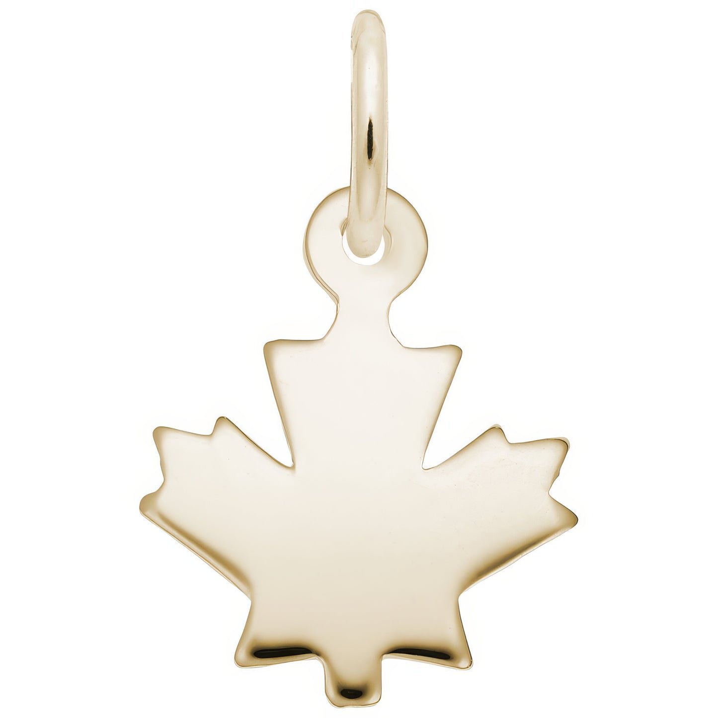 Classic Flat Maple Leaf Charm - Metal - Sterling Silver