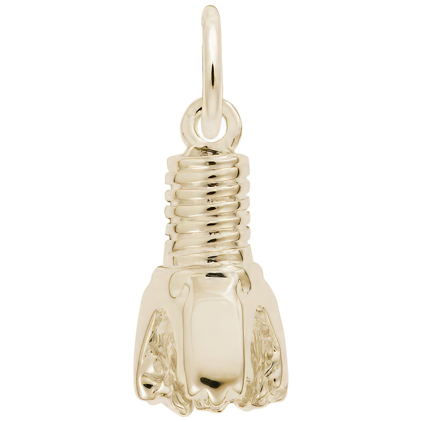 Oil Drill Bit Charm - Metal - Sterling Silver