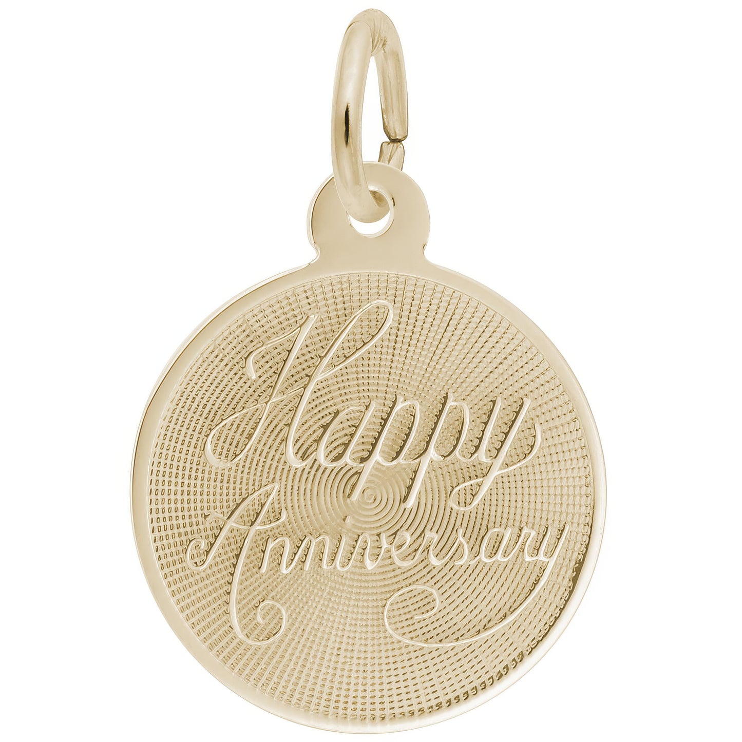 Small Happy Anniversary Charm - Metal - Sterling Silver