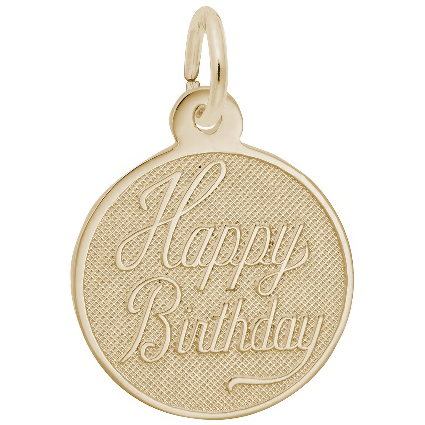 Charms Sterling Silver Small Happy Birthday Disc Charm