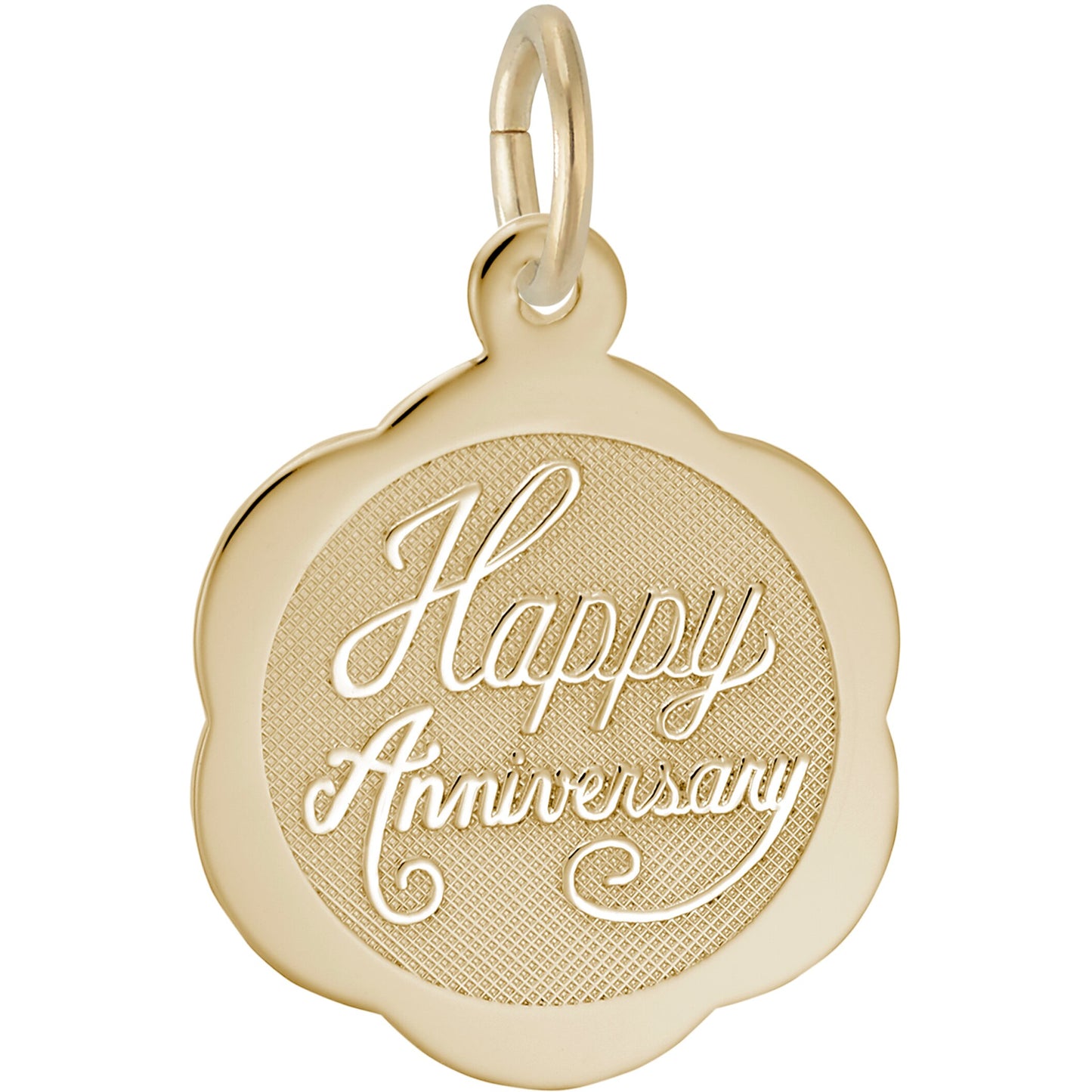 Happy Anniversary Charm - Metal - Sterling Silver