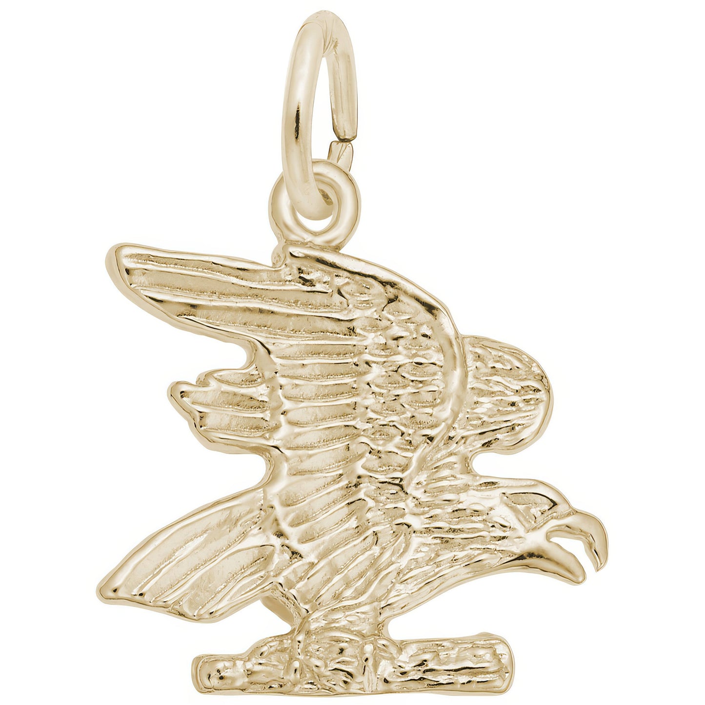 Perched Eagle Charm - Metal - Sterling Silver