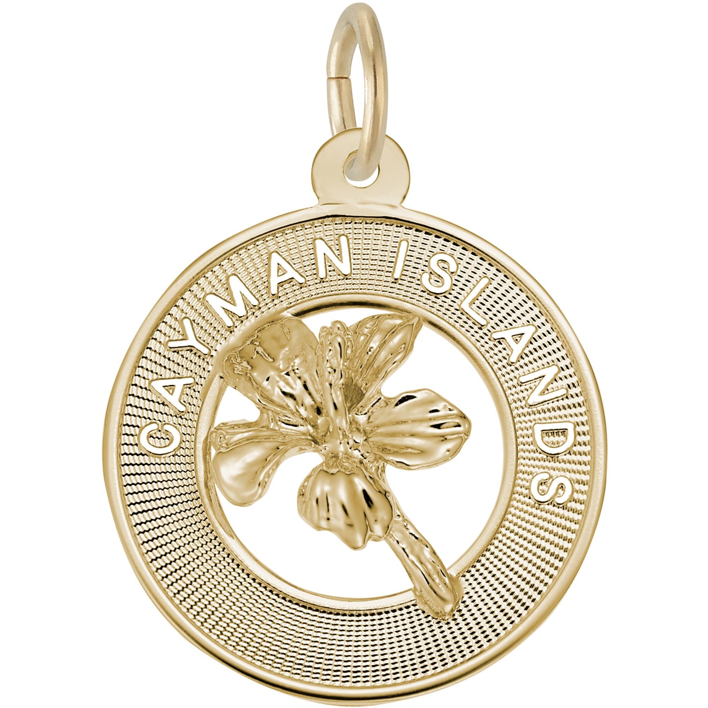 Grand Cayman Hibiscus Ring Charm - Metal - Sterling Silver