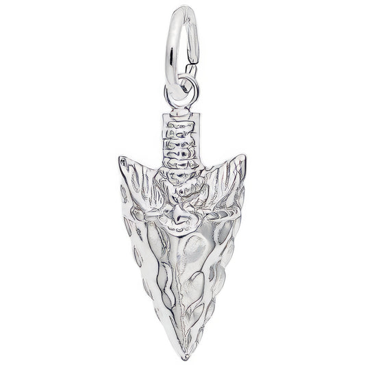 Arrowhead Charm - Metal - Sterling Silver