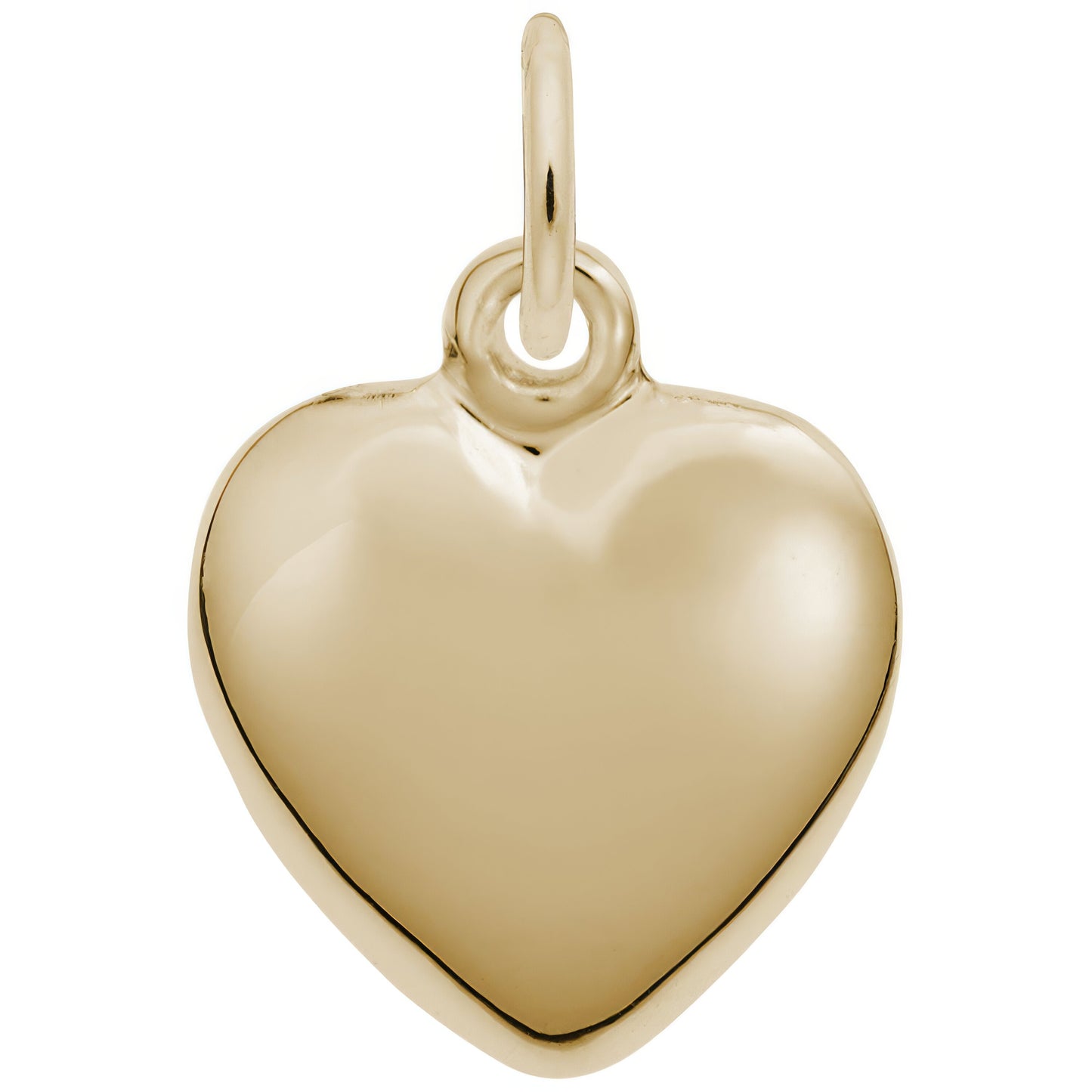 Sterling Silver Heart Charm - 16mm x 14mm