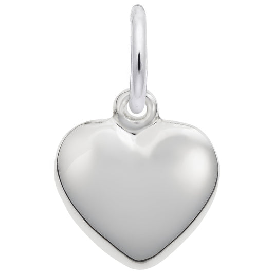 Sterling Silver Small Puffy Heart Charm