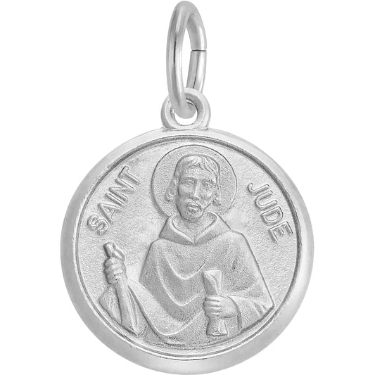 St. Jude Charm - Metal - Sterling Silver