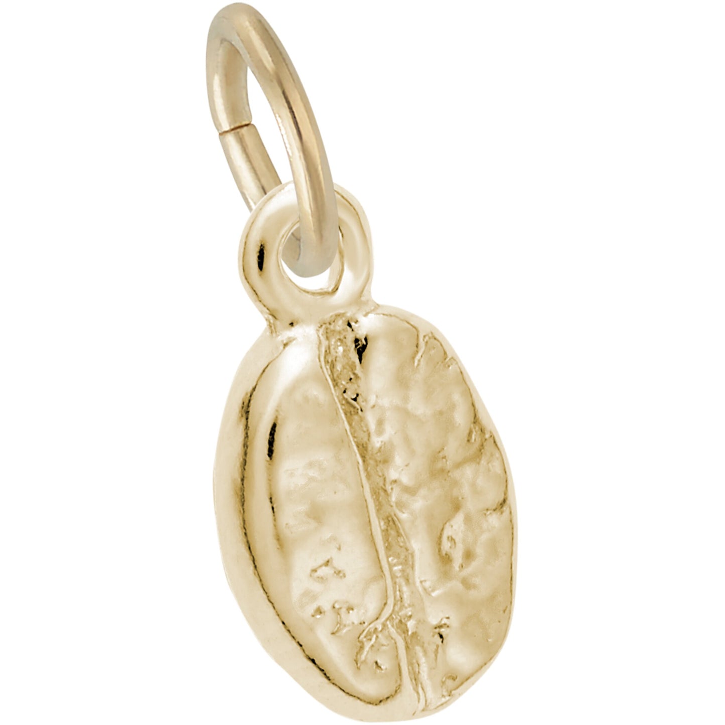 Coffee Bean Charm - Metal - Sterling Silver