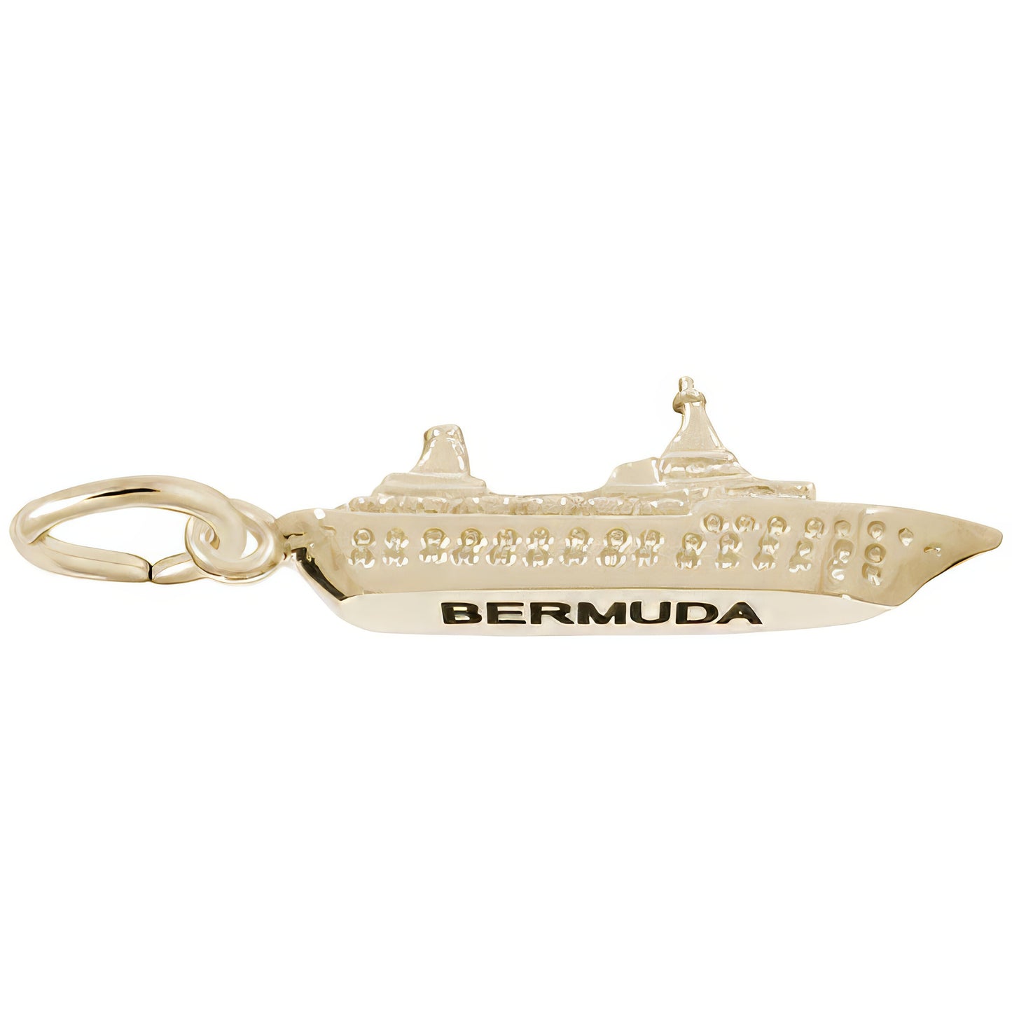 Bermuda Cruise Ship Charm - Metal - Sterling Silver