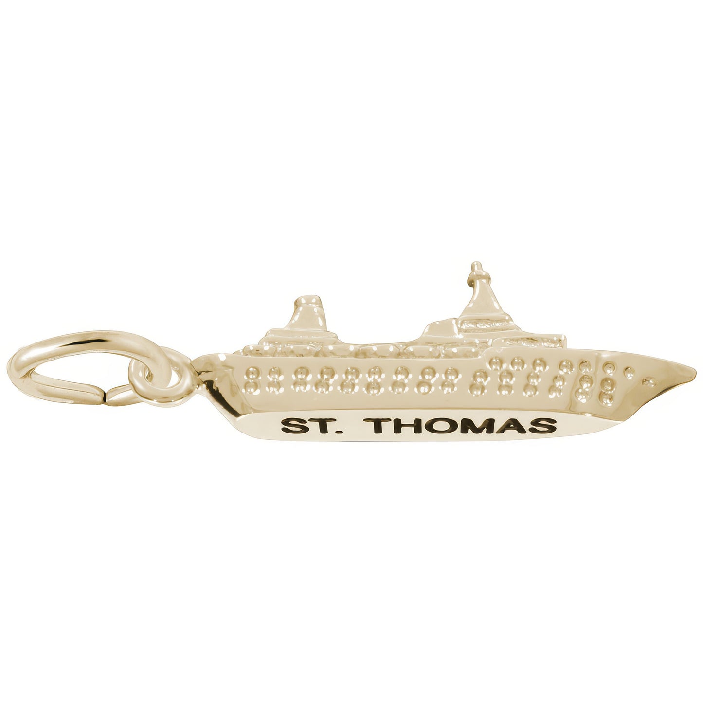 St. Thomas Cruise Ship Charm - Metal - Sterling Silver