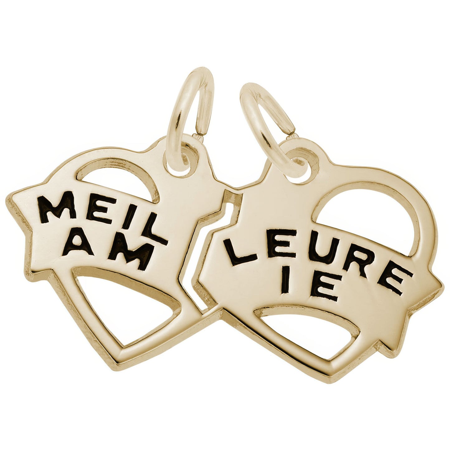 Meilleure Amie Break Apart Heart Charm - Metal - Sterling Silver