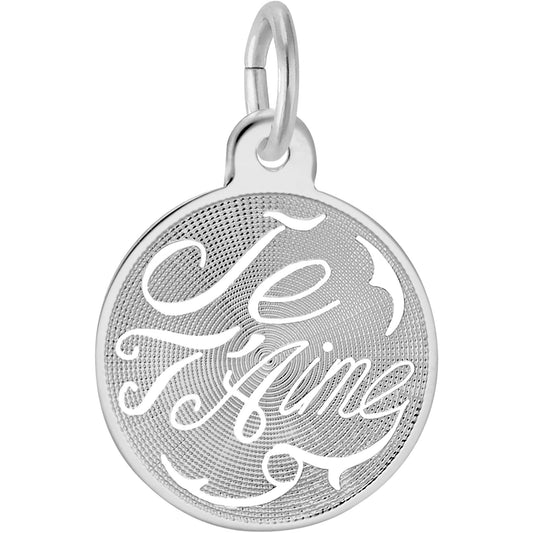 Je Taime Charm - Metal - Sterling Silver