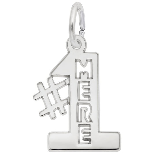 Number One Mere Charm - Metal - Sterling Silver