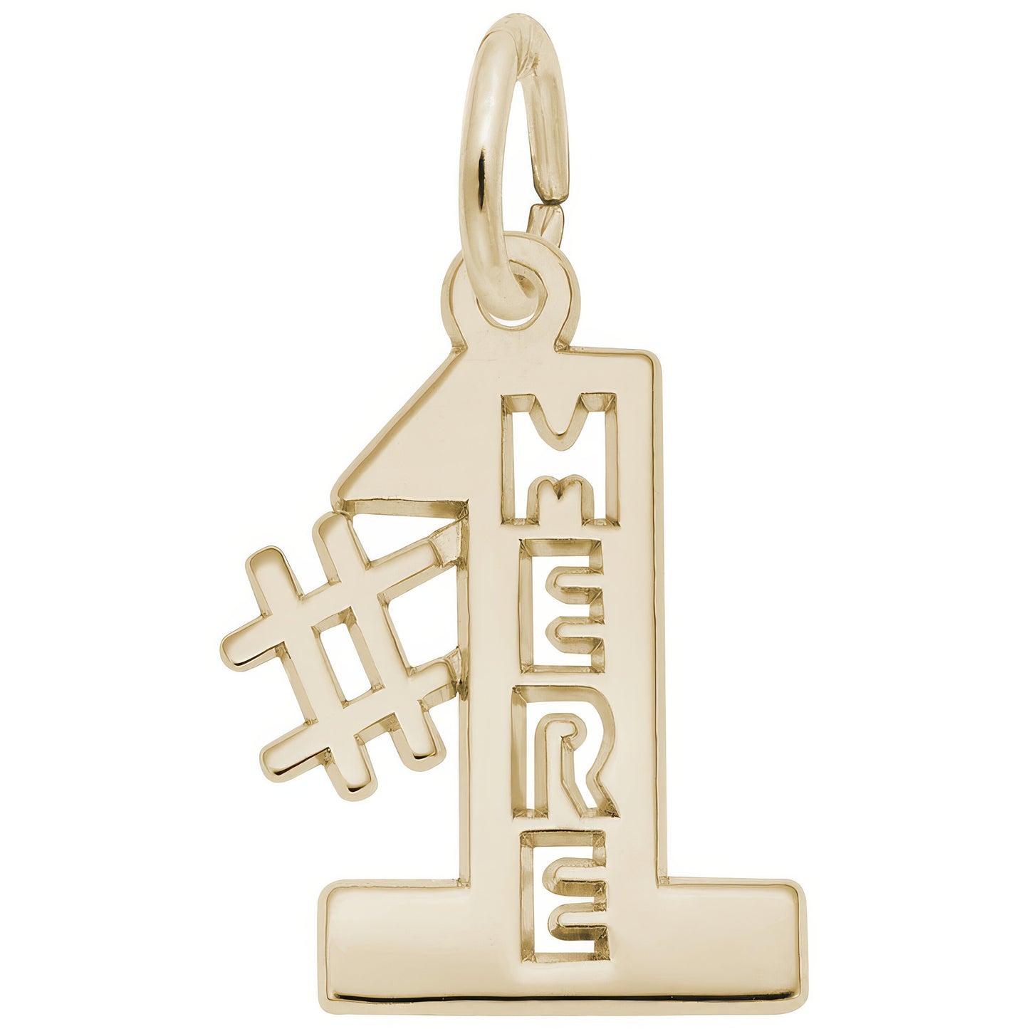 Number One Mere Charm - Metal - Sterling Silver