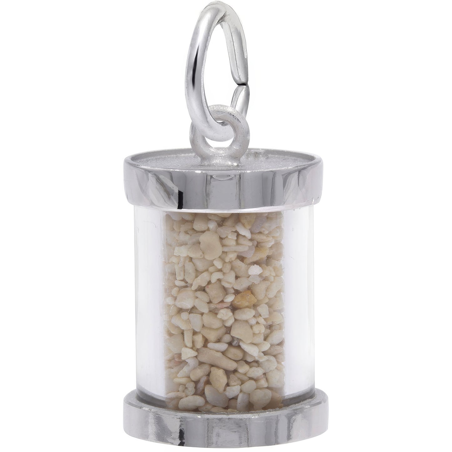 St. Thomas Sand Capsule Charm - Metal - Sterling Silver
