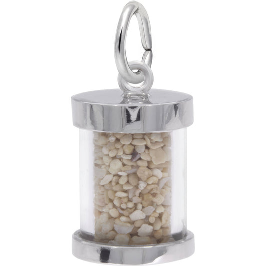 Curacao Sand Capsule Charm - Metal - Sterling Silver