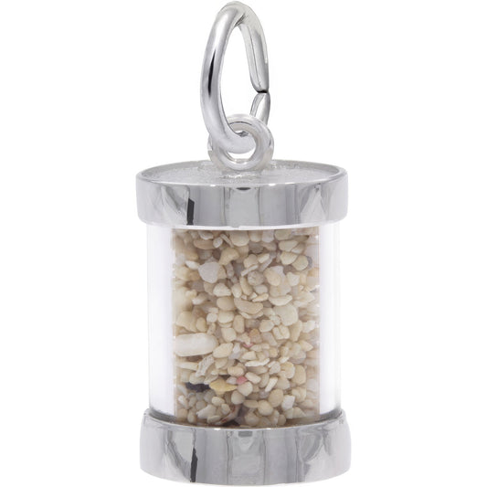 St. Maarten Sand Capsule Charm - Metal - Sterling Silver