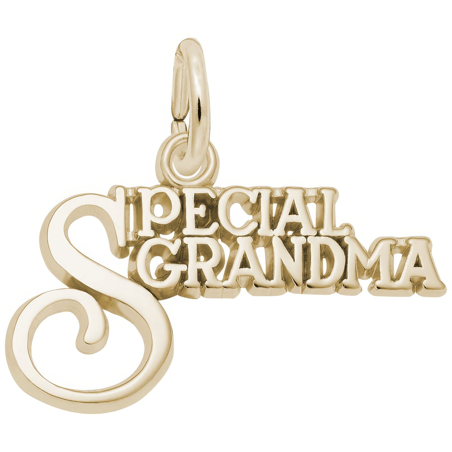 Sterling Silver Special Grandma Charm - 12mm x 23mm