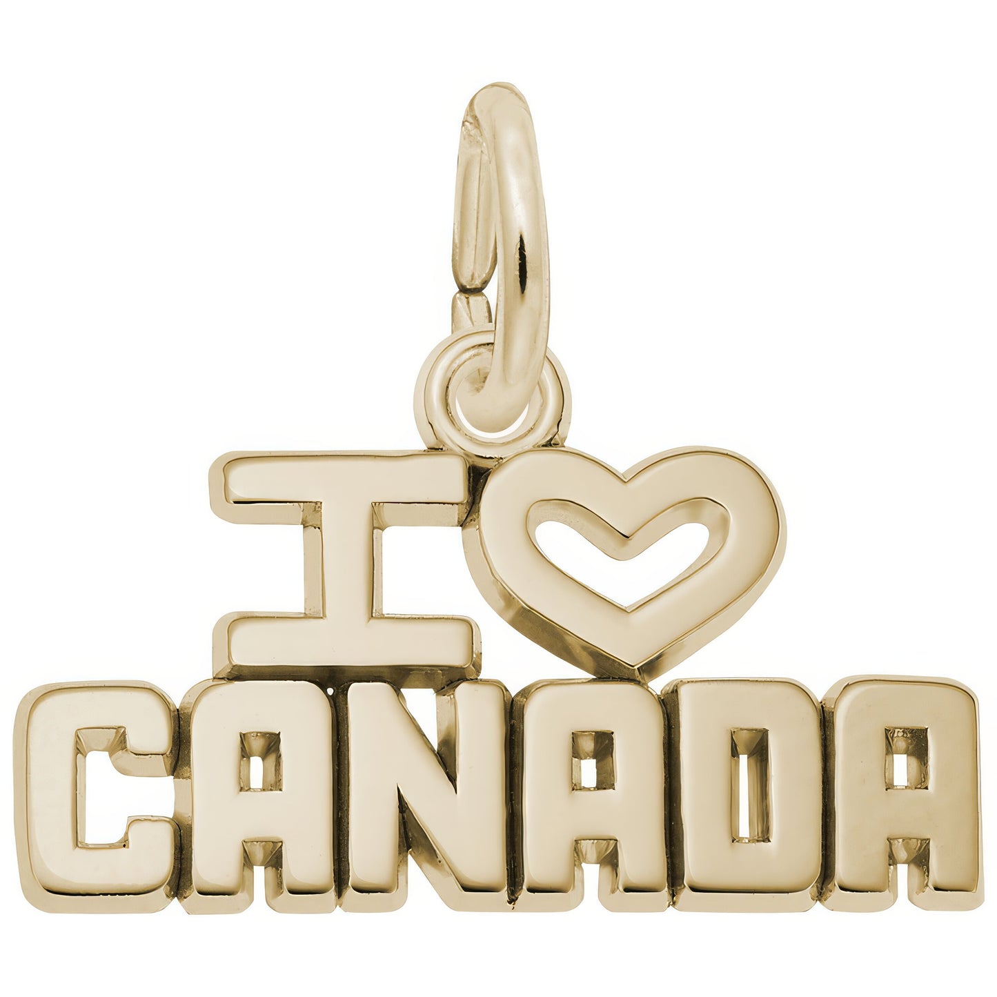 I Love Canada Charm - Metal - Sterling Silver