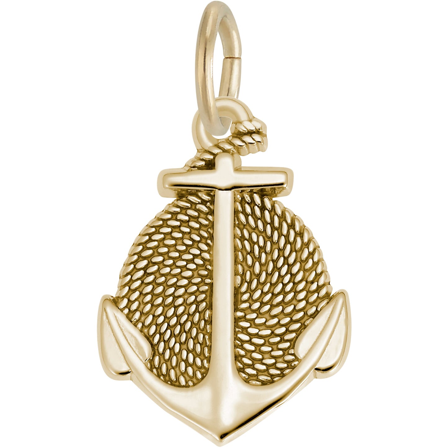 Rope Circle Anchor Charm - Metal - Sterling Silver
