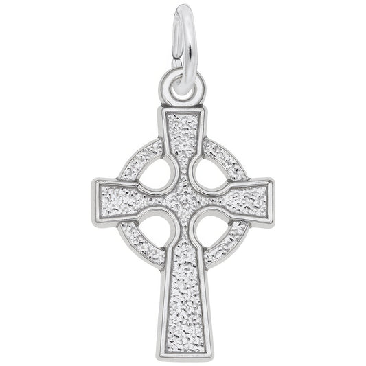 Celtic Cross Charm - Metal - Sterling Silver